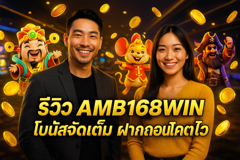 รีวิว AMB168WIN โบนัสจัดเต็ม ฝากถอนโคตรไว