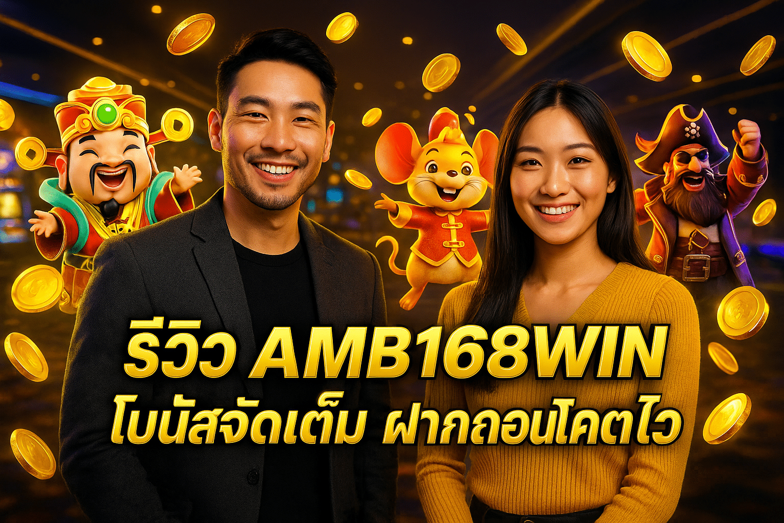 รีวิว AMB168WIN โบนัสจัดเต็ม ฝากถอนโคตรไว